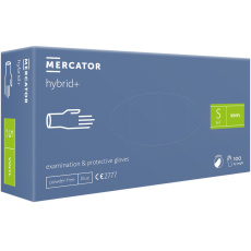 Vyšetrovacie rukavice MERCATOR hybrid+ veľkosť.S 100ks
