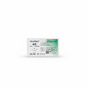 FILAPEAU, 4/0 USP, 3/8 zakrivenie, hrot: cutting, ihla:25, vlákno: 45cm (36ks/bal)