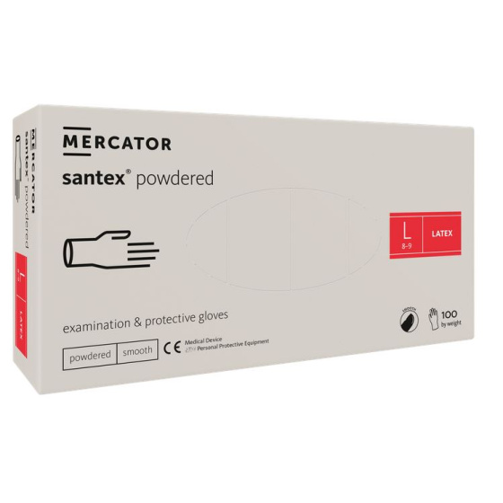 Rukavice santex - latex s púdrom (100ks)