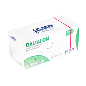 DAMALON USP 3-0/75cm/ihla 16mm, 3/8, reverzný rez PA čierny (12ks/balenie)