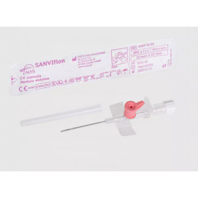 SANVIflon - I.V. kanyla s portom, G 14 x 13’’, 2,0 mm x 45 mm, oranžová (100ks)