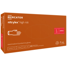 Rukavice NITRILEX HighRisk oranžové-vel.L (100 ks/balenie) (10 balení/kartón)