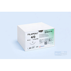 FILAPEAU, 4/0 USP, 3/8 zakrivenie, hrot: cutting, ihla:20, vlákno:90 (36ks/bal) FILAPEAU, 4/0 USP, 3/8 zakrivenie, hrot: cutting, ihla:20, vlákno:90 (36ks/bal)