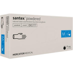 Rukavice santex - latexové s púdrom XL (100ks)