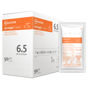 MERCATOR Latexové operačné rukavice dermagel coated bez púdru (50párov/bal)