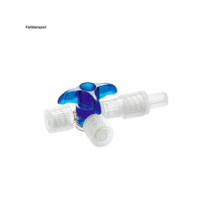DISCOFIX 3-cestný otočný ventil, modrý (50ks)