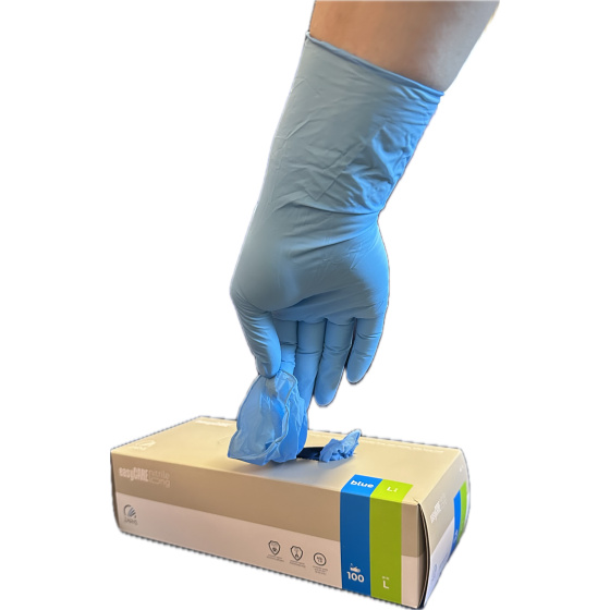 easyCARE LONG - nitrilové rukavice, predĺžené (100ks)