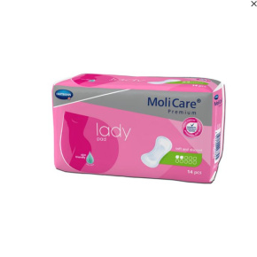 MoliCare vložky Lady 4 kvapky, savosť 782 ml, 14 ks