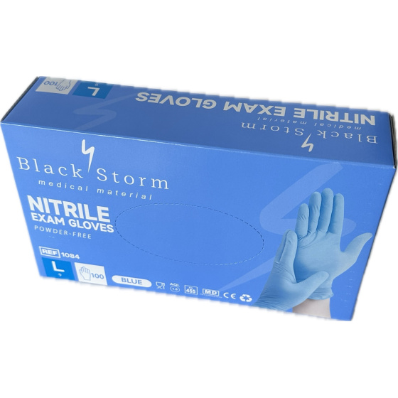 Vyšetrovacie rukavice nitrilové bez púdru BS