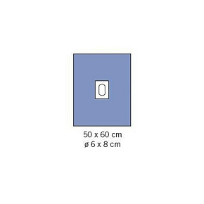Rúška samolepiaca 50x60cm s otvorom 6x8cm sterilná (150 005)
