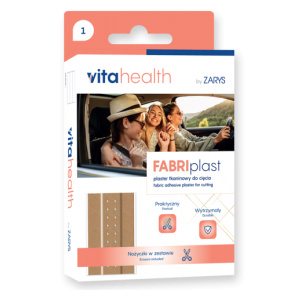 VitaHealth - FABRIplast textilná náplasť na strihanie + nožnice