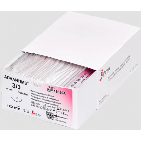 ADVANTIME, USP 2/0, ihla 36mm 1/2kruh, hrot XT, 70cm (36ks/bal)