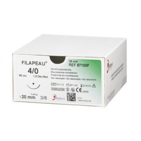 FILAPEAU, 3/0 USP, 3/8 zakrivenie, hrot: cutting, ihla: 18, vlákno: 90 (36ks/bal) FILAPEAU, 3/0 USP, 3/8 zakrivenie, hrot: cutting, ihla: 18, vlákno: 90 (36ks/bal)