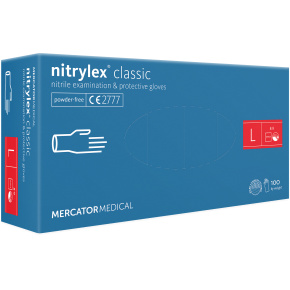 Vyšetrovacie rukavice NITRYLEX CLASSIC–veľ.L (100ks/bal)(10bal/kart)