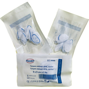 Sterilné tampóny s röntgenovým vláknom 1 cm/9x9/ (5ks)