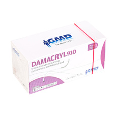 DAMACRYL 910 USP 3-0/75cm/ihla 16mm, 1/2 kruhový kužeľový hrot PGLA fialová (12ks/balenie);17