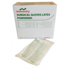 Rukavice IMMUNITY latex s púdrom sterilné (50 párov/bal)