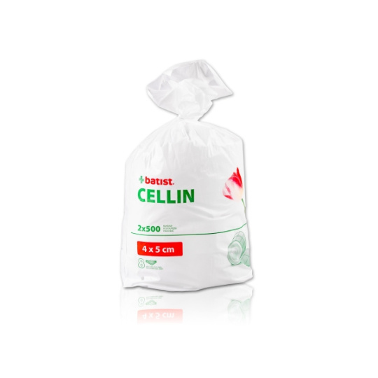 CELLIN buničitá vata - tampóny 4x5cm (2x500ks/balenie) (15ks/balenie)