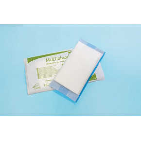 MULTIabsorb vysoko absorpčný kompres 10x20cm (50ks/balenie) nesterilný