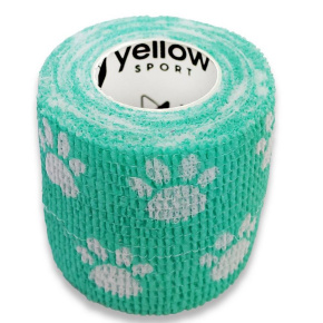 žltýBAND súdržný obväz 7,5cm x 4,5m, zelené labky (12ks/balenie)(192ks/balenie)