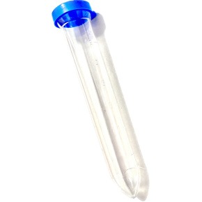 Skúmavka na moč, modrá zátka, 12 ml, nesterilná