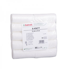 B-KNITT Pletené hydrofilné obväzy 6 cm x 5 m (10 ks/balenie)