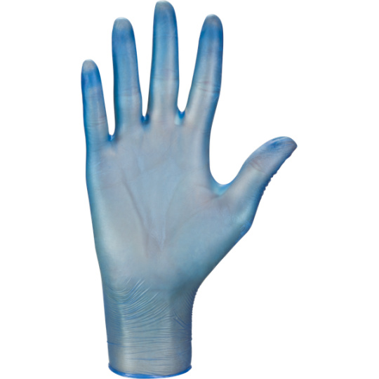 Ochranné rukavice jednoduché vinylové bez prášku vel.L modrá (100 ks/balenie) (10 balení/balenie)
