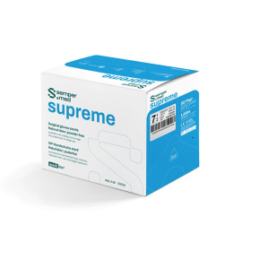 Sempermed Supreme, chirurgické latexové rukavice veľkosť. 7,5 bez púdru, sterilné (50 párov/balenie)