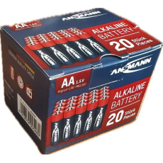 Alkalické tužkové batérie ANSMANN LR6 (AA) / krabička 20ks
