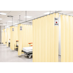Antimikrobiálne závesy ELERS MEDICAL 750x260 cm, pastelovo žltý