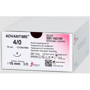 ADVANTIME, USP 3/0, ihla 23mm, 1/2kruh, reverzný rez, 70cm (36ks/bal)