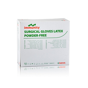 Rukavice IMMUNITY latex bez púdru sterilné veľ. 9 (50 párov/bal)