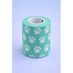 žltýBAND súdržný obväz 7,5cm x 4,5m, zelené labky (12ks/balenie)(192ks/balenie)