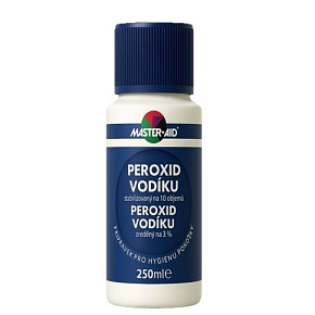 MASTER AID Peroxid vodíka 3% 250 ml – antiseptický dezinfekčný roztok MASTER AID Peroxid vodíka 3% 250 ml – antiseptický dezinfekčný roztok