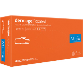 Latexové rukavice bez práškovej povrchovej úpravy DERMAGEL.S (100ks)