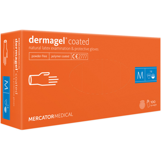 Rukavice latexové bez púdru DERMAGEL coated (100ks)
