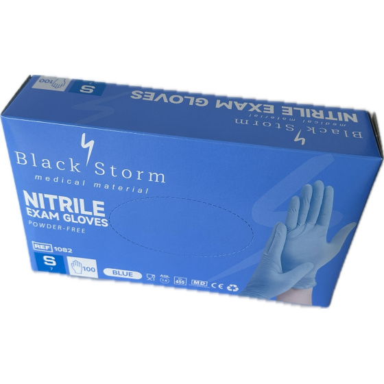 Vyšetrovacie rukavice nitrilové bez púdru BS
