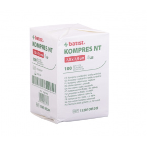 KOMPRES NT - krytie 7,5x7,5cm z netkanej textílie, nesterilné (100ks)