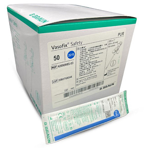 Vasofix Safety G22 0,9x25mm modrá kanyla s portom (50ks) Vasofix Safety G22 0,9x25mm modrá kanyla s portom (50ks)