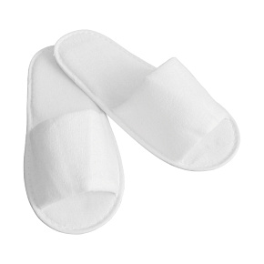 Prezuvky LIGHT biele, otvorené (100 párov/kart)