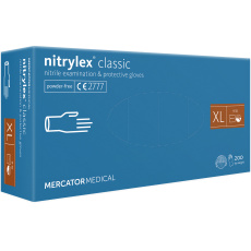 Nitrilové vyšetrovacie rukavice bez prášku - veľkosť XL (200 ks) - biele