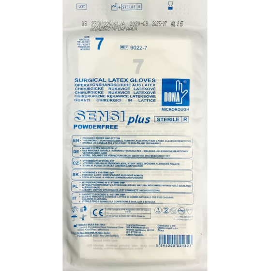 DONA Oper. rukavice sterilné SENSI Plus, bez púdru (50ks/bal)