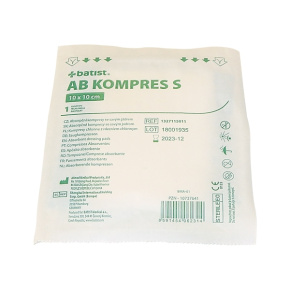 AB KOMPRES S 10x10cm, 1ks sterilný